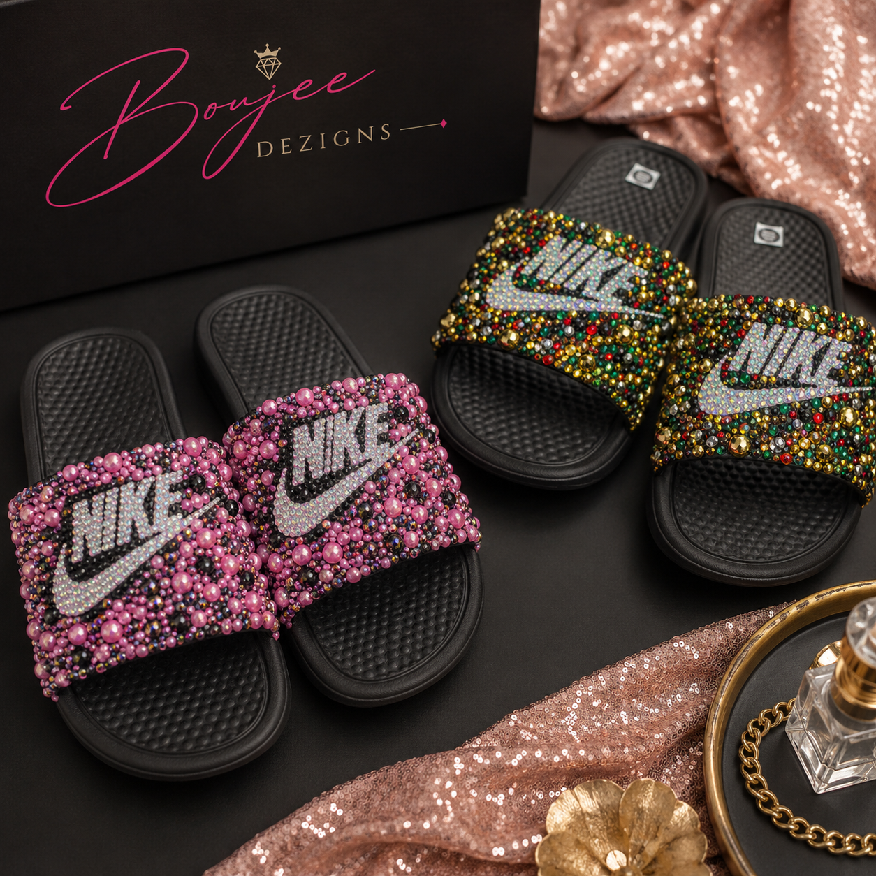 Custom Bling Slides β Made to Order