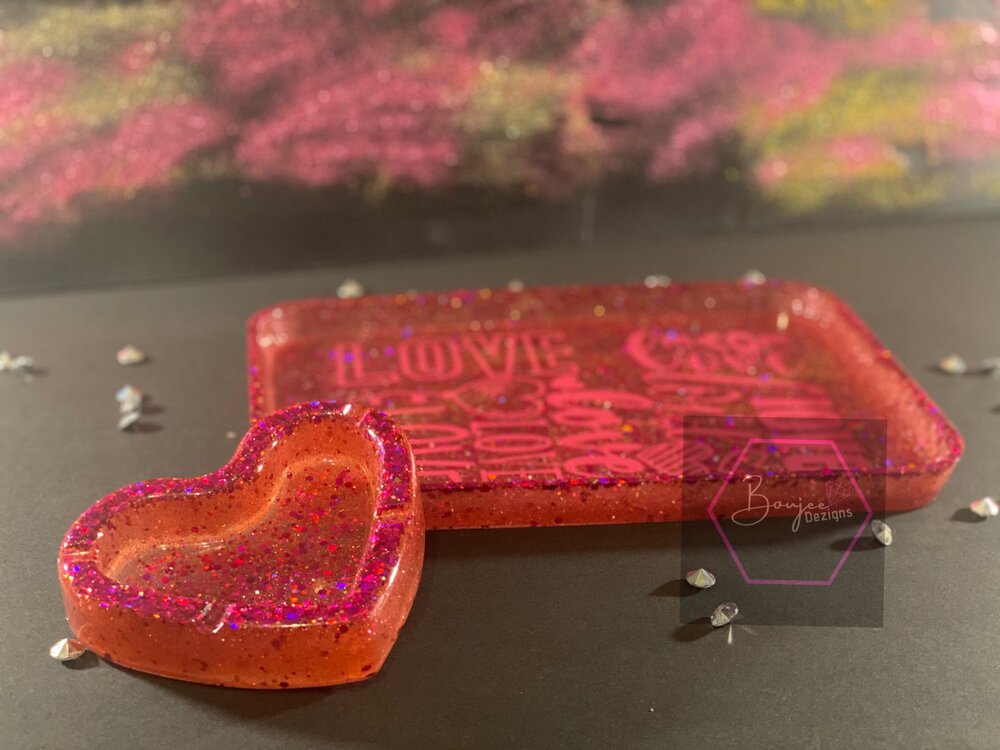 Custom Tray and Ashtray set (Epoxy)
