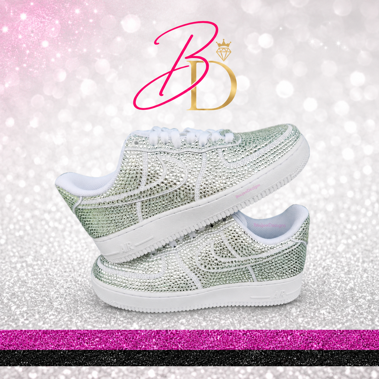 Full Bling Low & High Top Sneakers — Made to Order