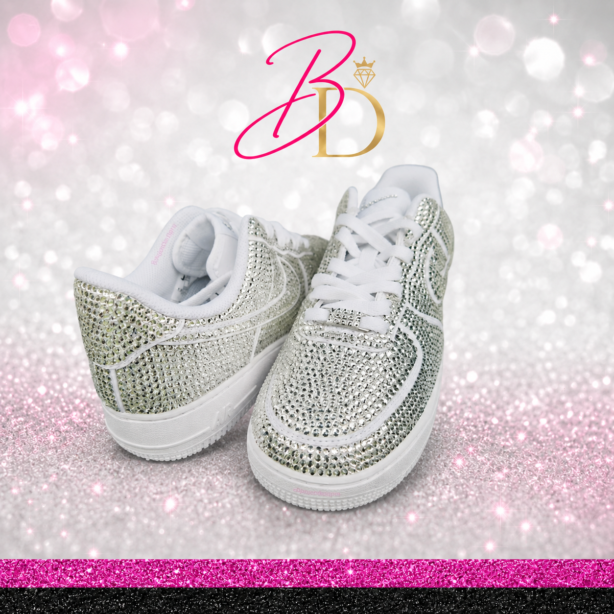 Full Bling Low & High Top Sneakers — Made to Order